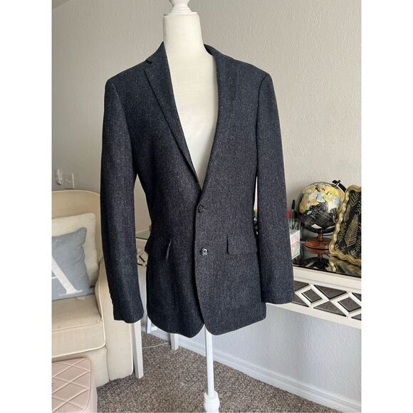 J. Crew Gray Wool-Blend Sport Coat with Notched Lapels